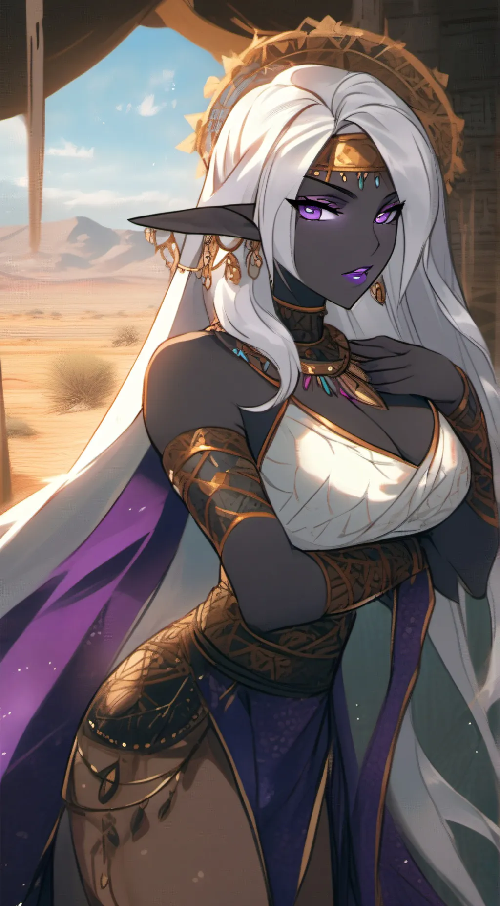 ai character: Veyra Silkholde background