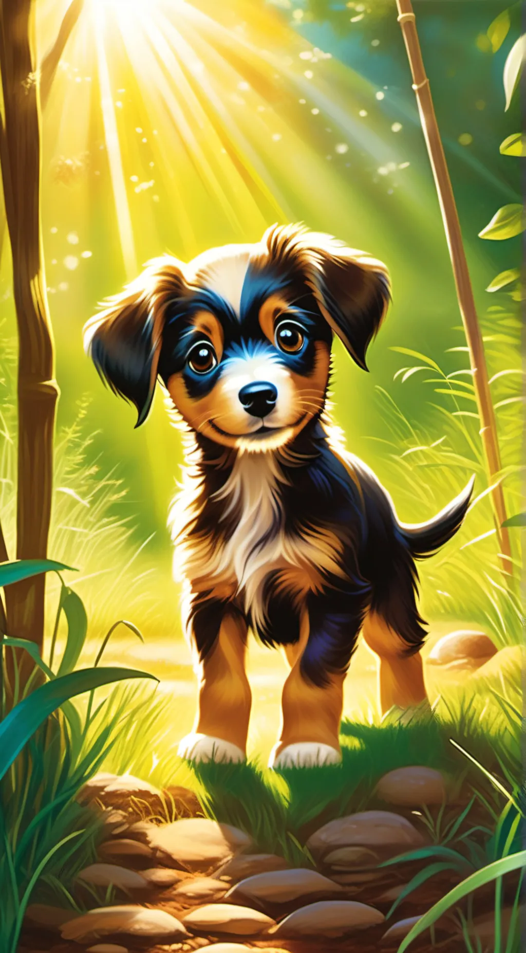 ai character: hungry pups background