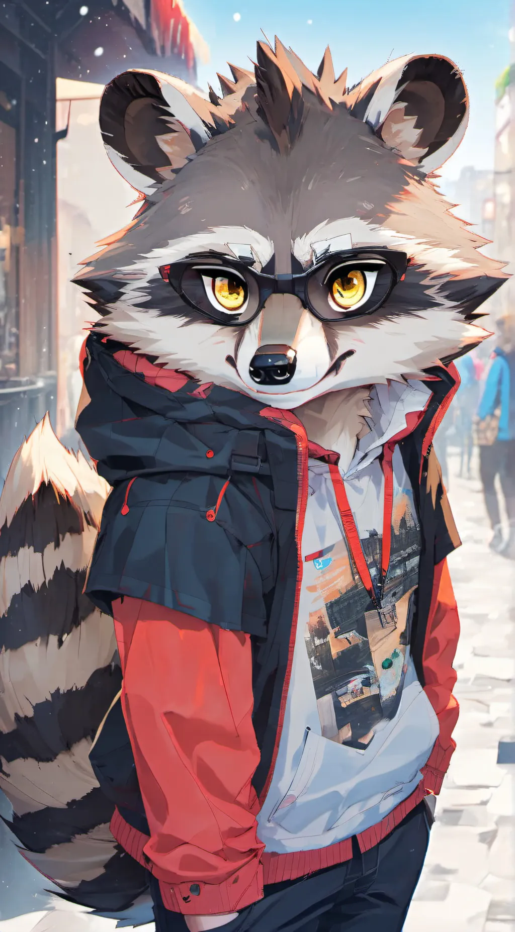 ai character: crow background