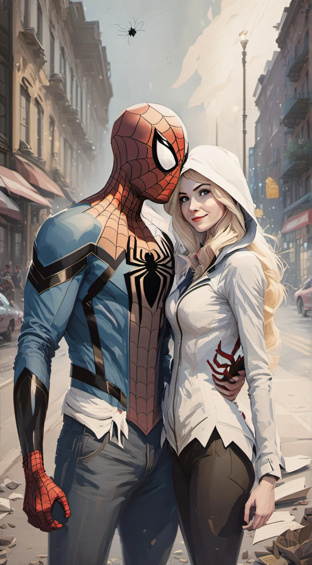 ai character: Spider man background