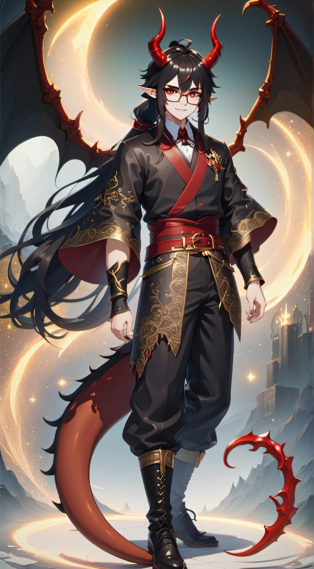 ai character: 壊滅的な background