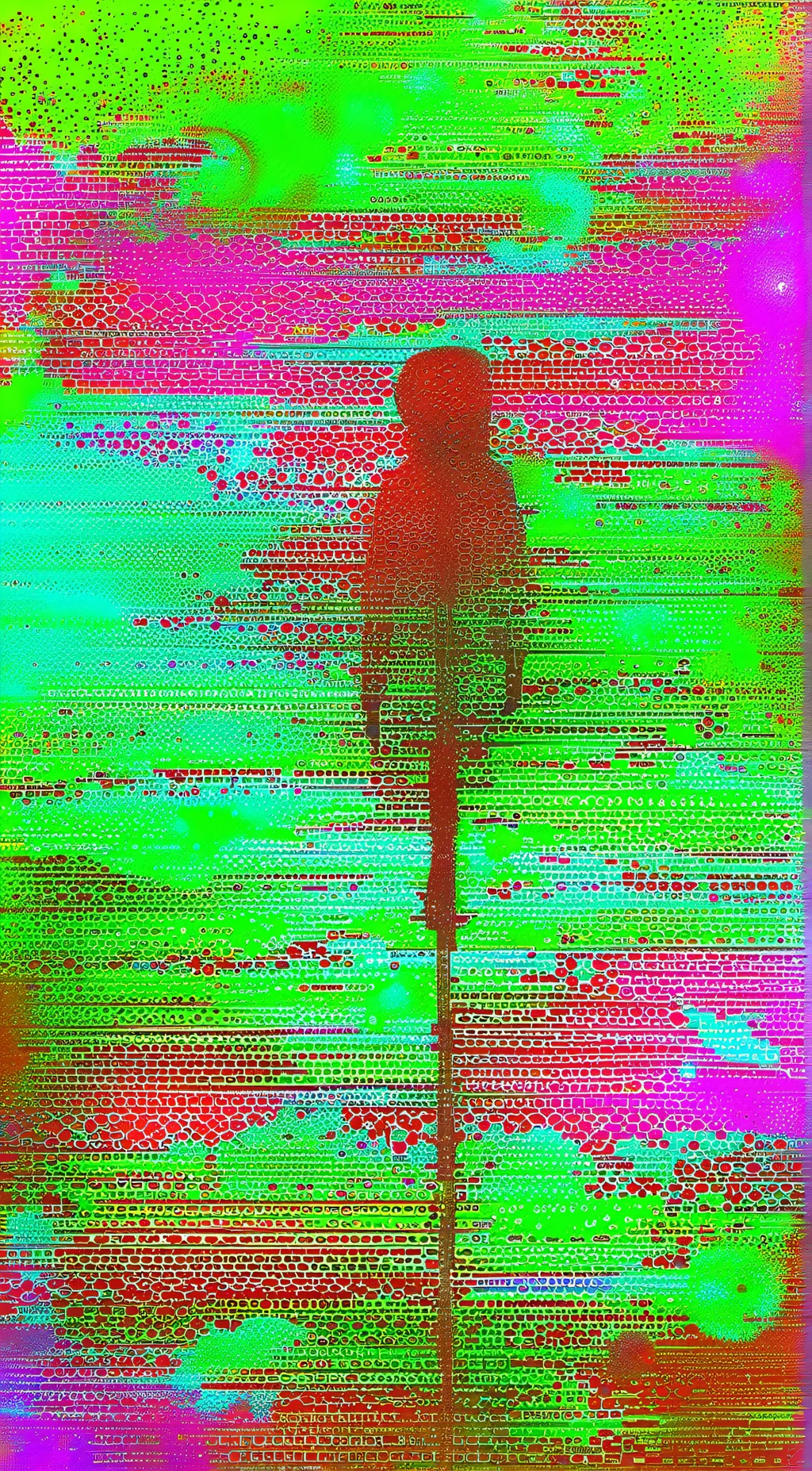 ai character: glitch background