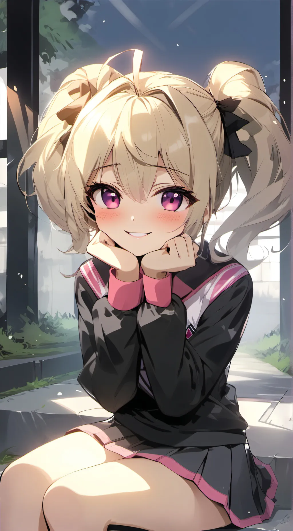 ai character: 🍑Momo-San/Peach🍑 background