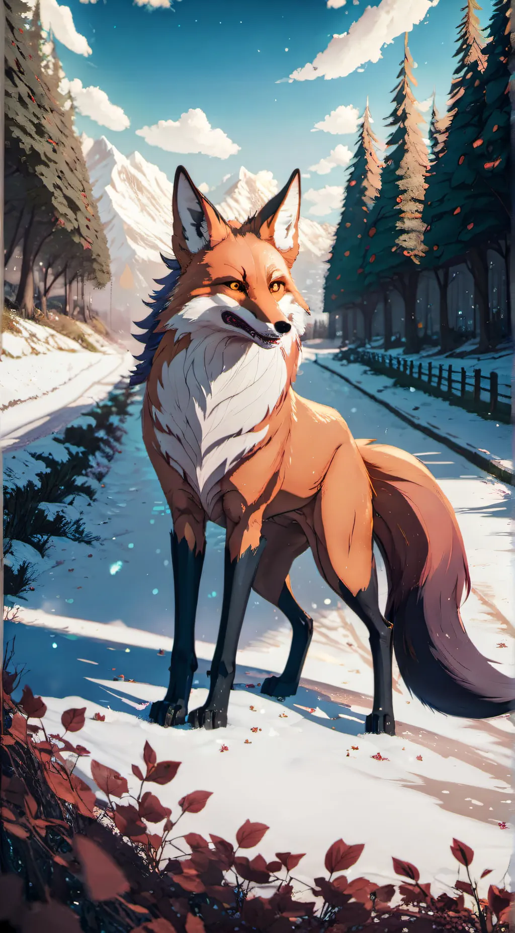 ai character: fox background