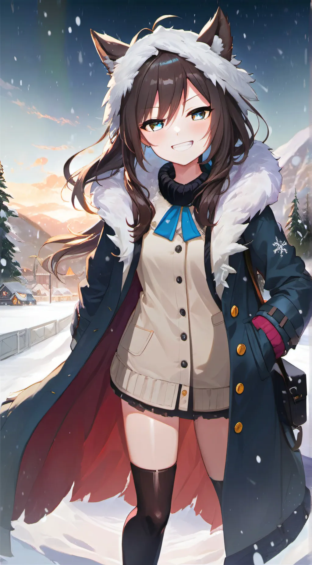 ai character: Winter background