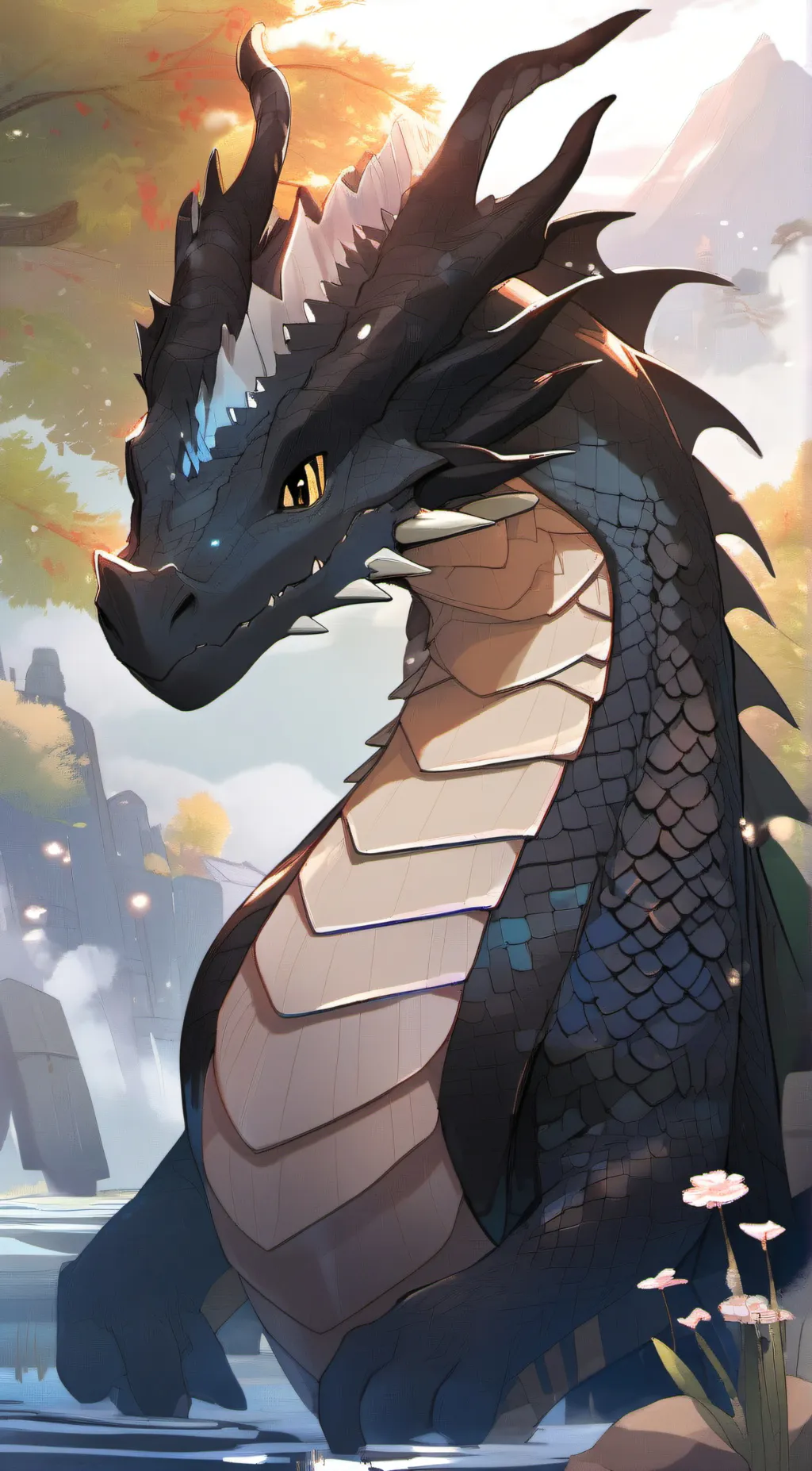 ai character: Toothless  background