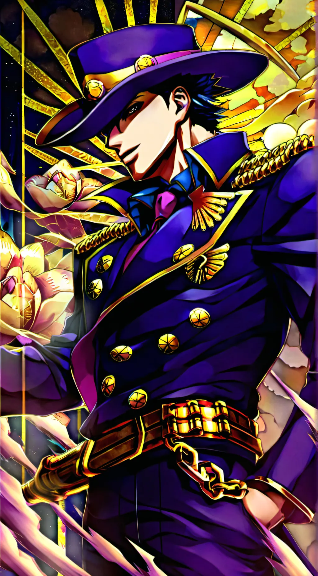 ai character: Jotaro kujo background