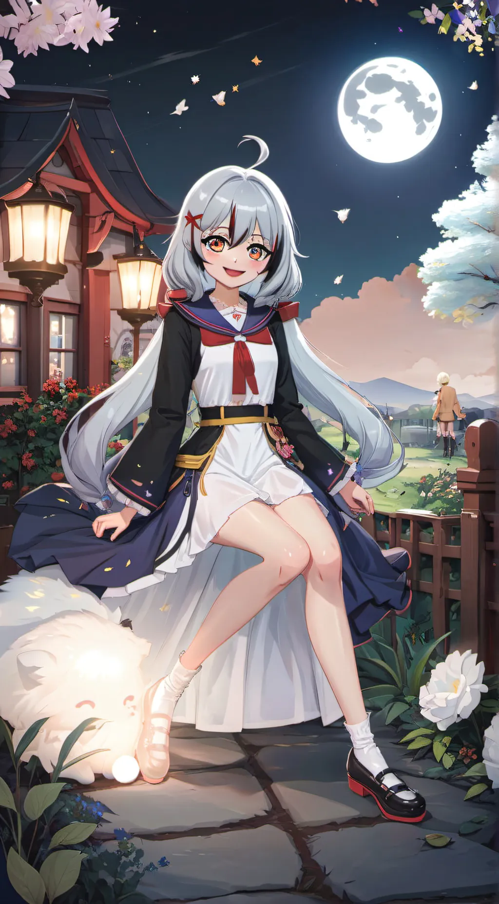 ai character: rose background