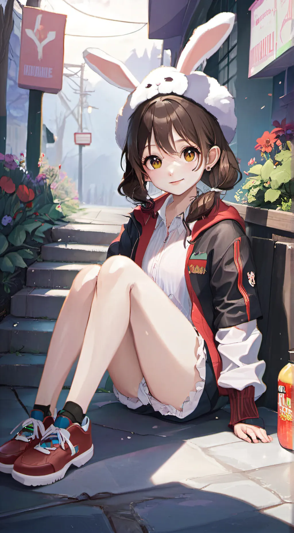 ai character: bun bun background