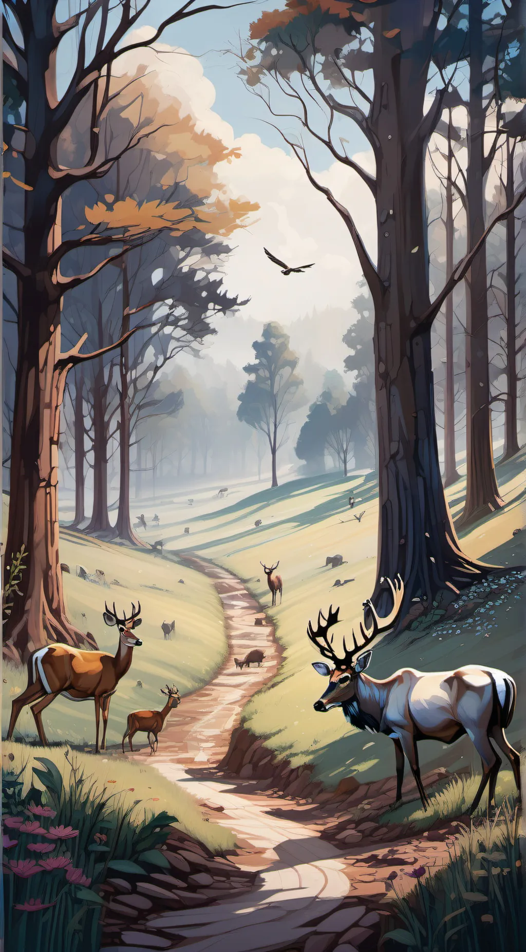 ai character: Outside  background