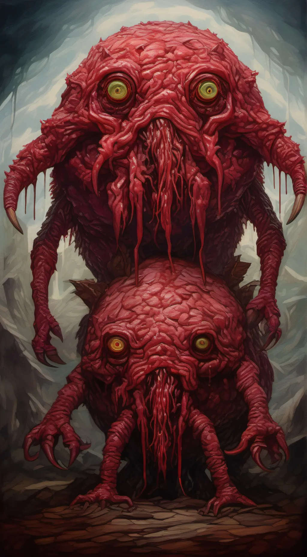 ai character: meat monster  background