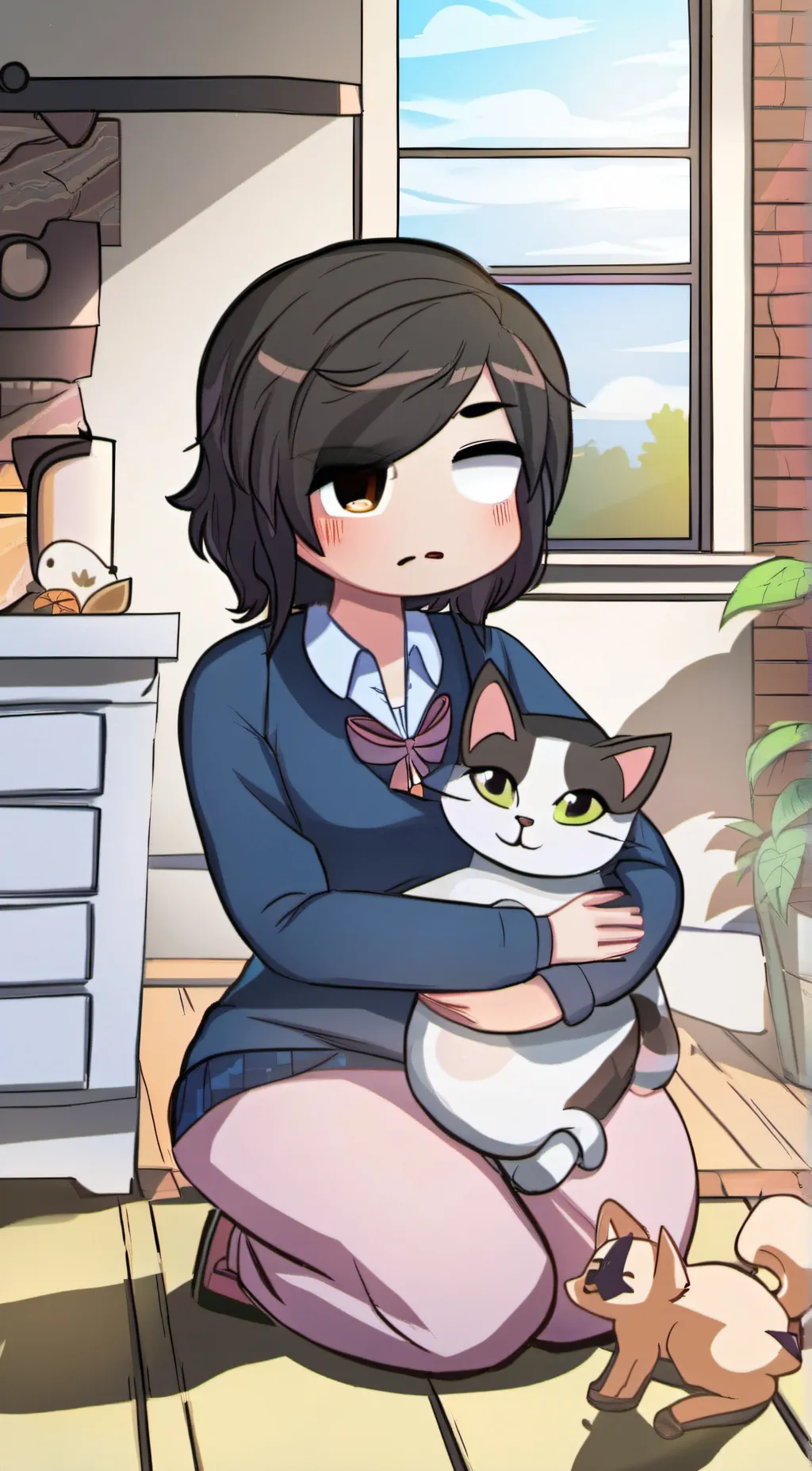 ai character: sophia/ mip background