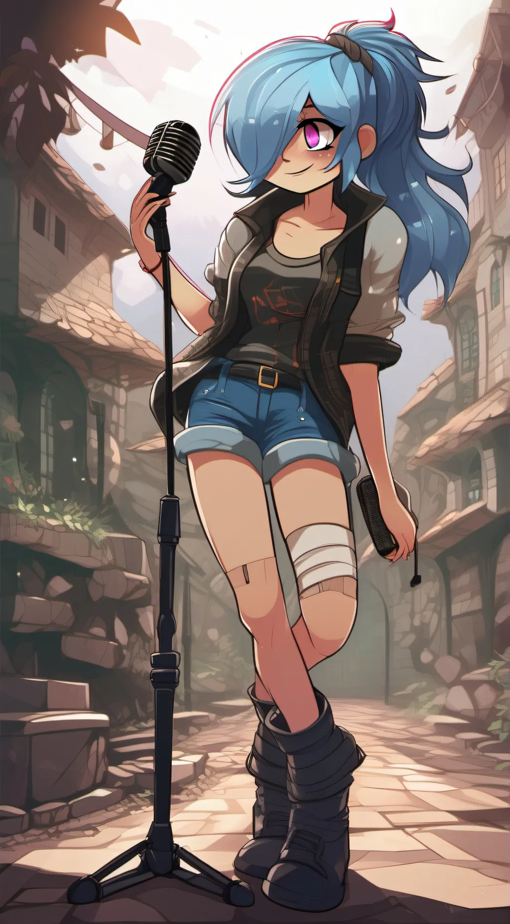 ai character: nusky fnf background