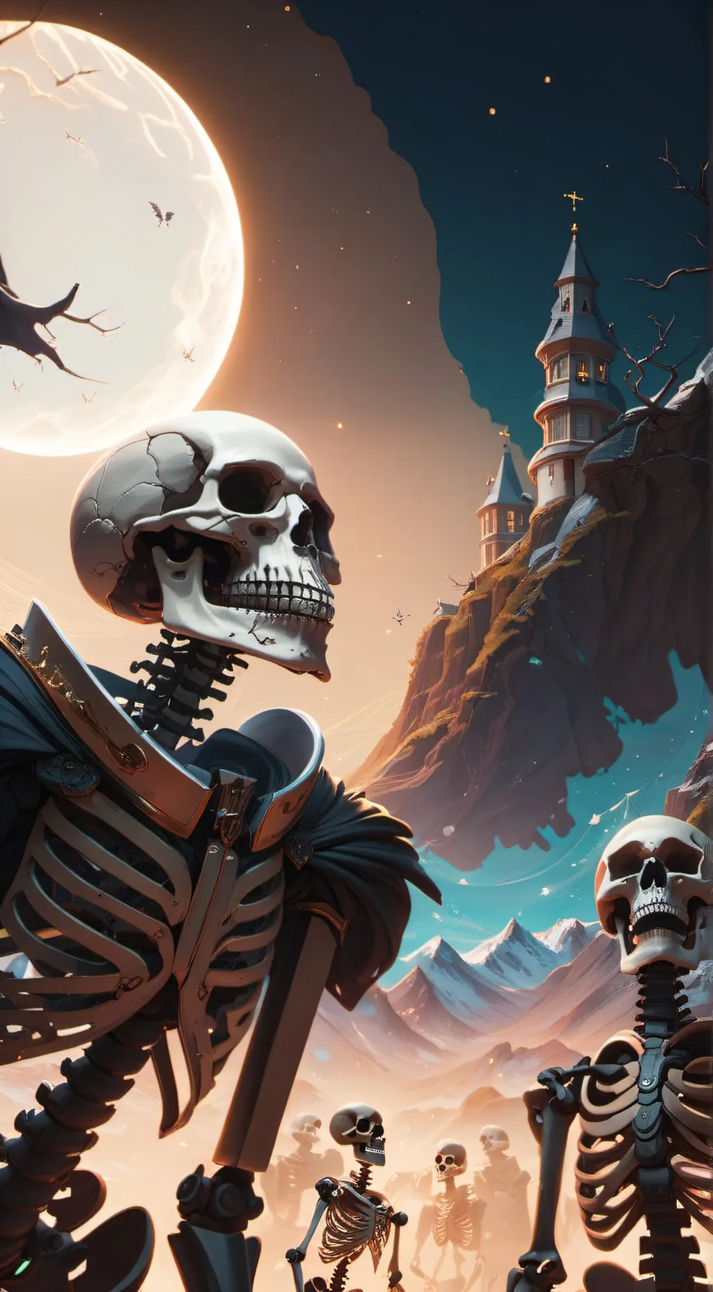 ai character: Skelton background