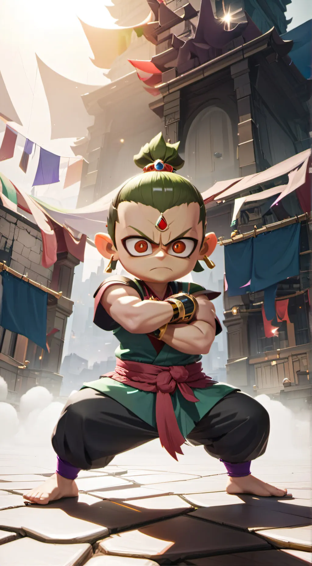 ai character: nazha  background