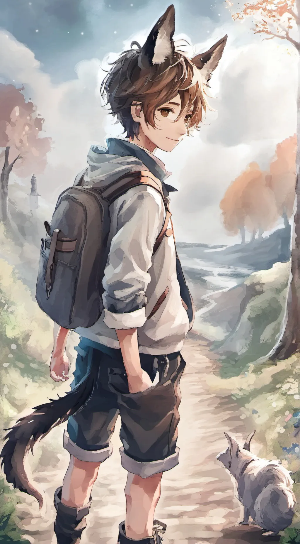 ai character: mango background