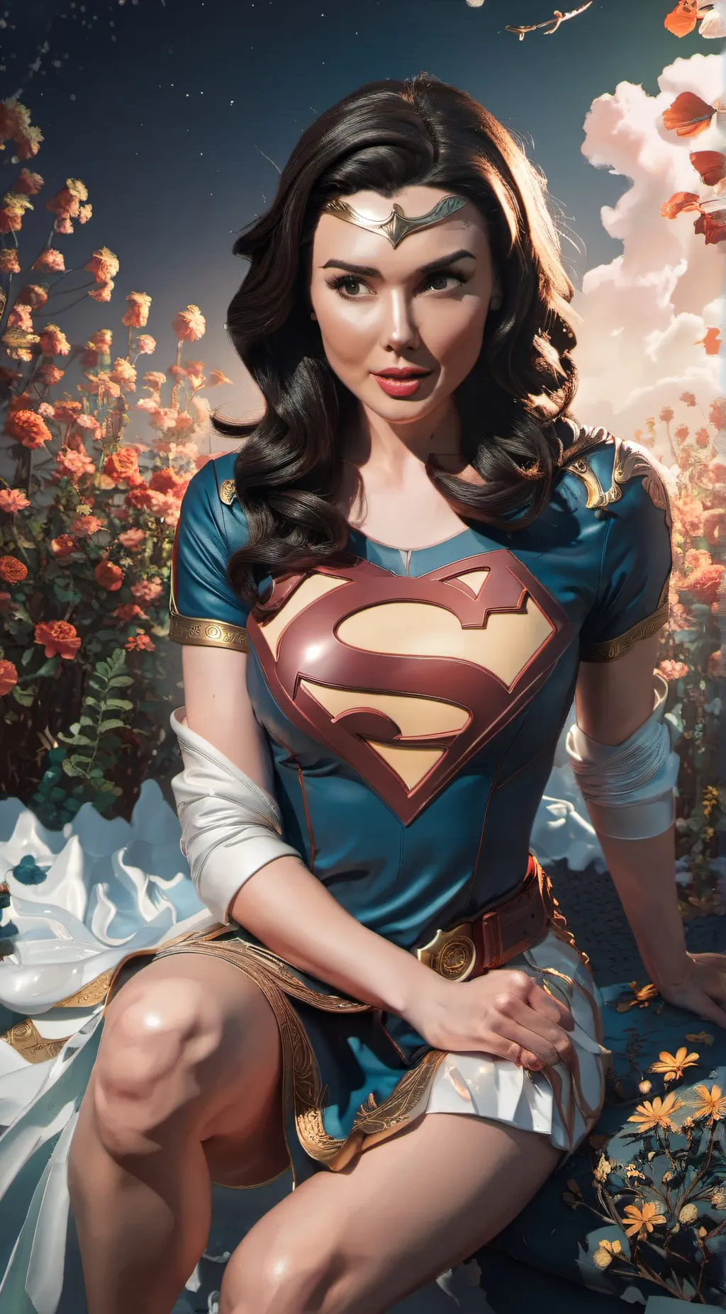 ai character: Wonder woman  background