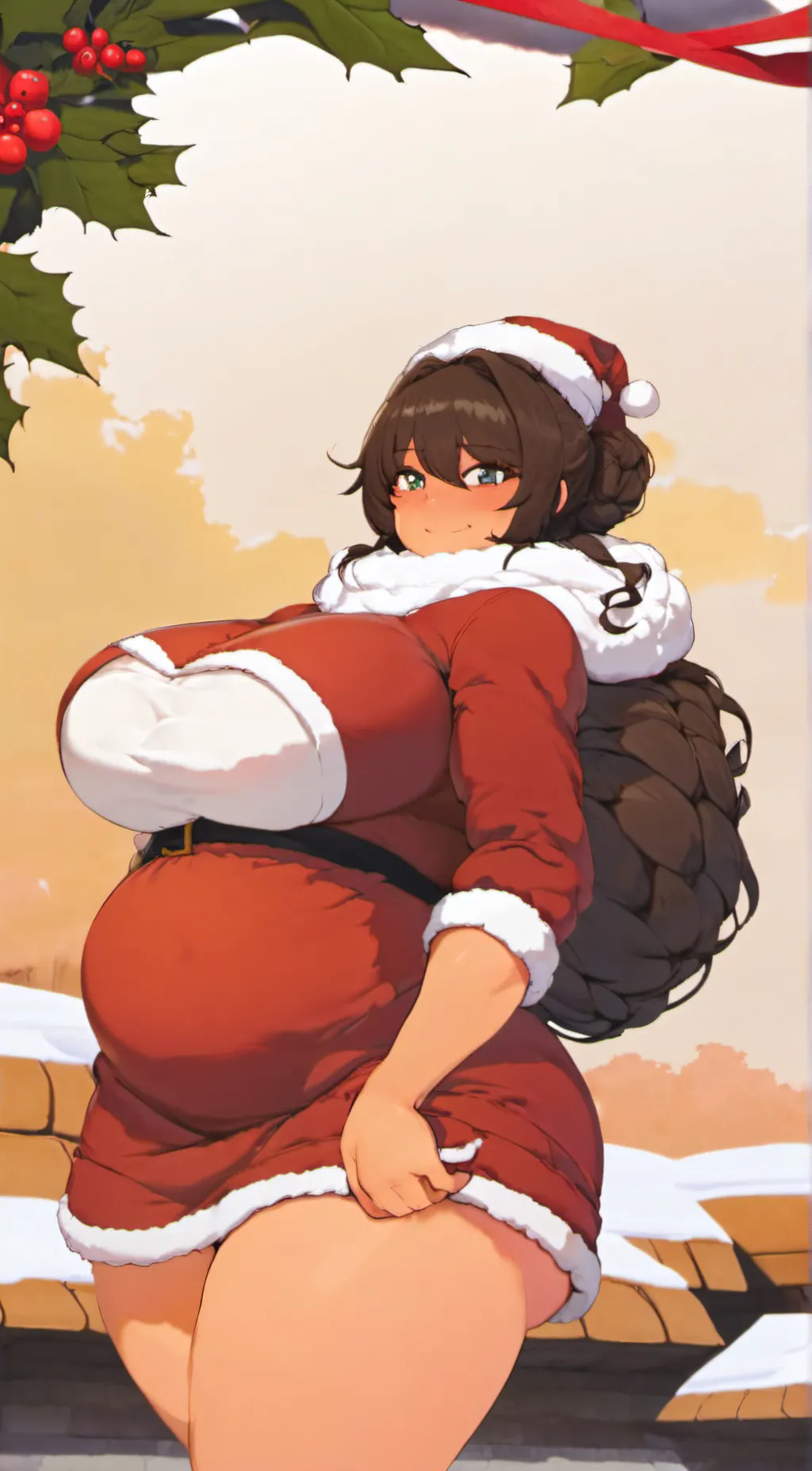 ai character: mrs Claus  background