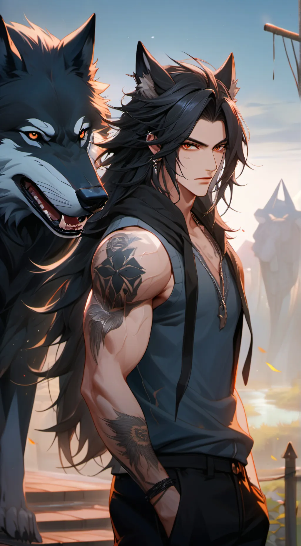 ai character: Damien  background