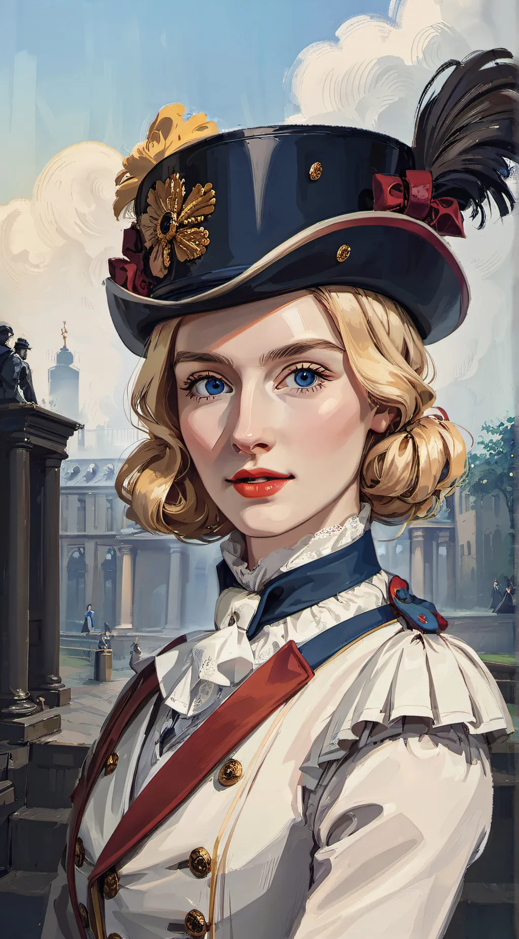 ai character: Maria Amélia  background