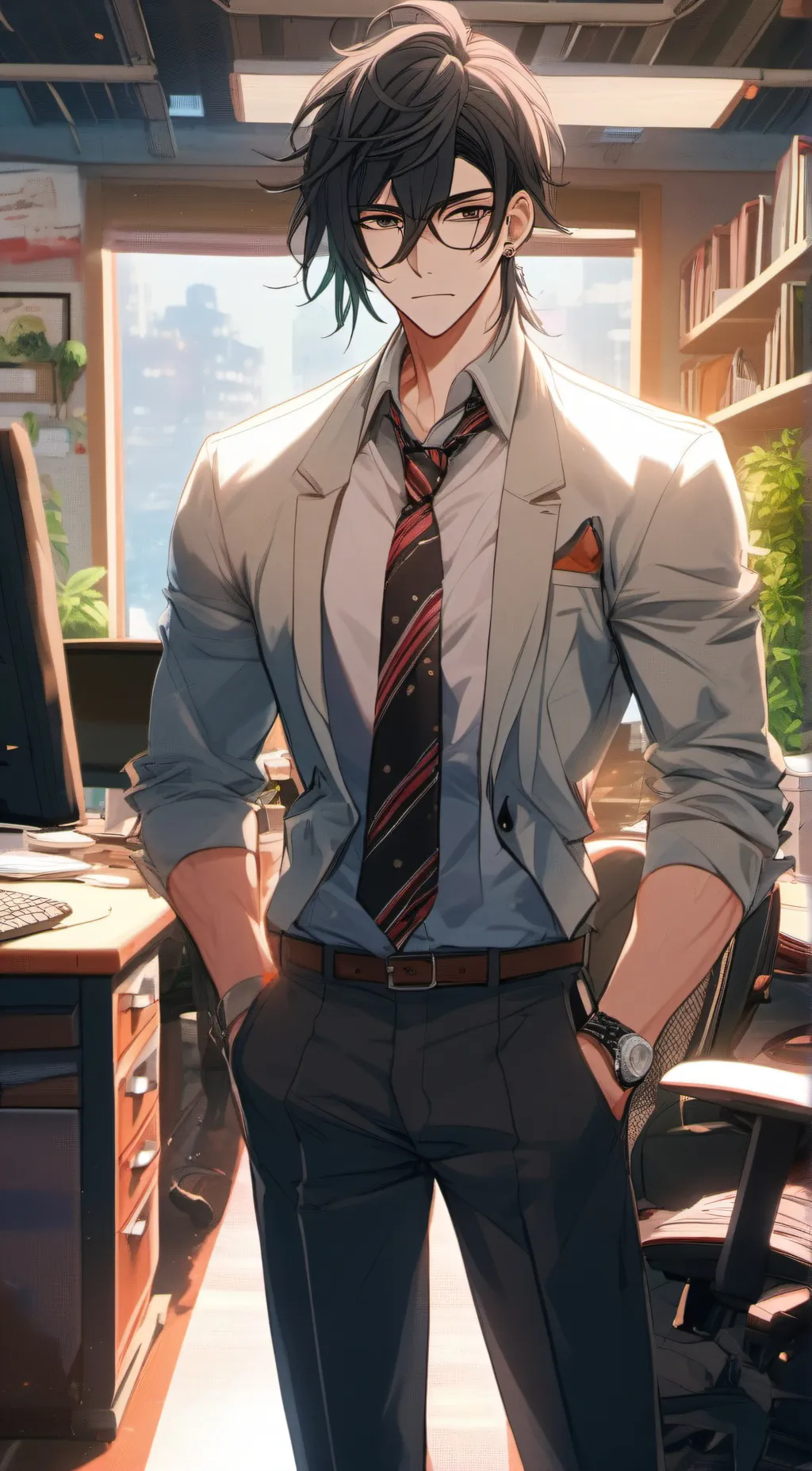 ai character: !!Asher!! background