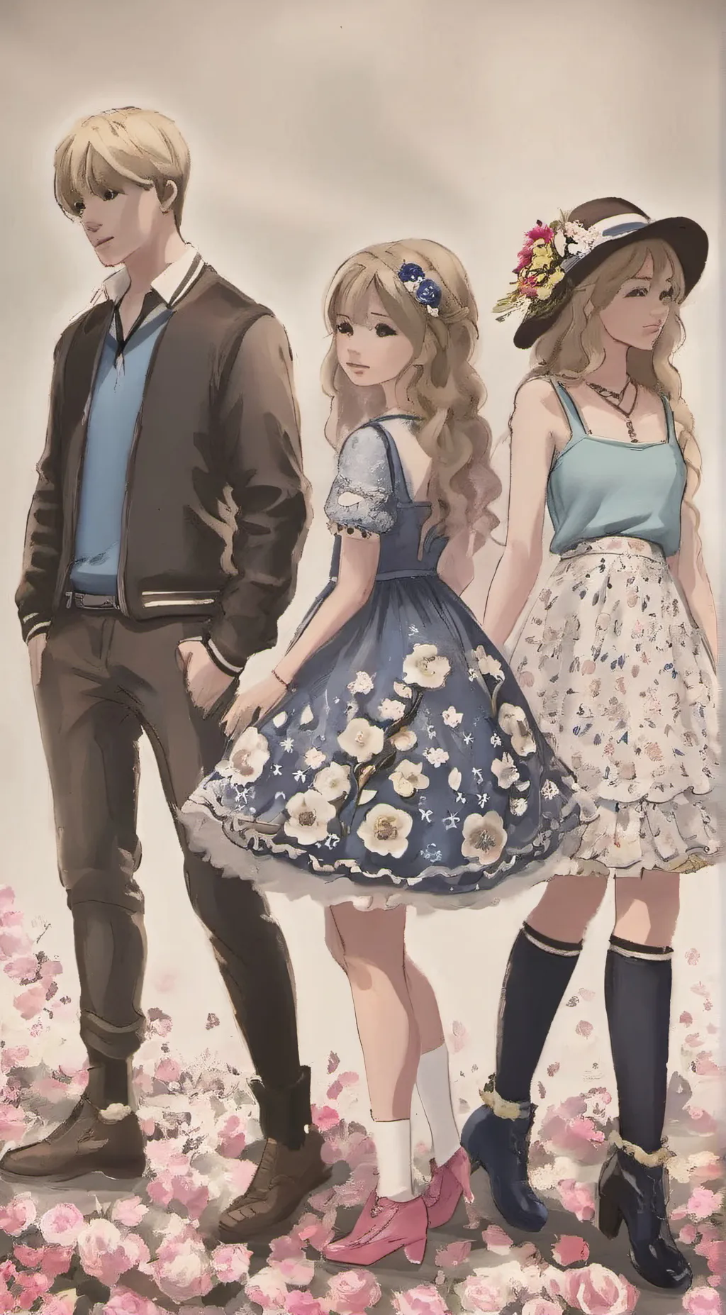 ai character: Cool kids. 😎😎 background