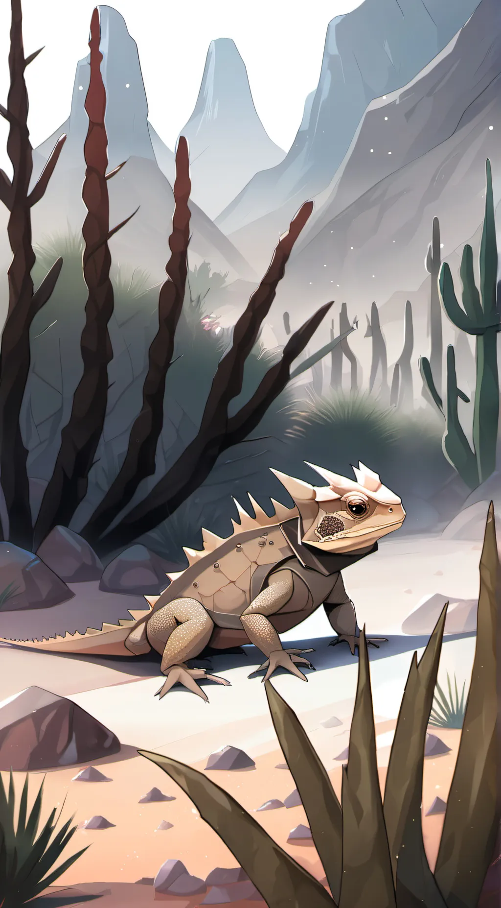 ai character: Horned Lizard  background