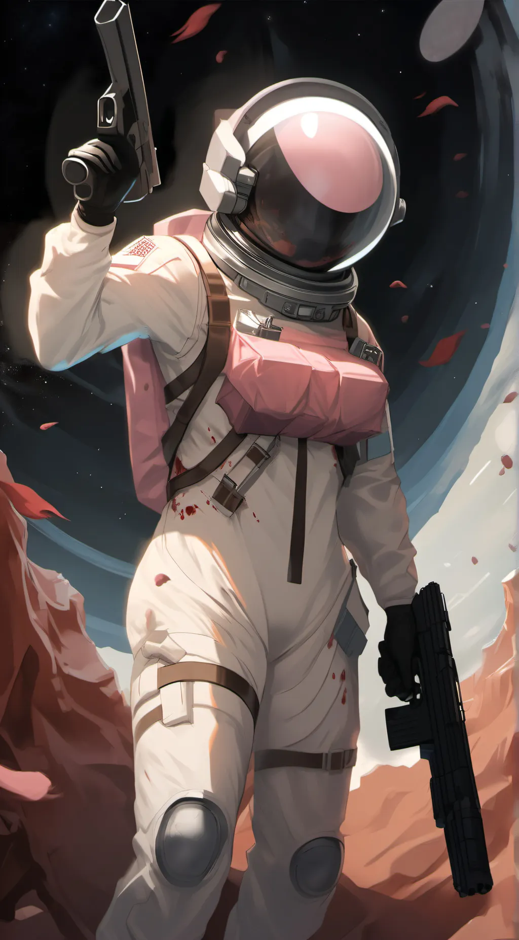 ai character: (pink) background