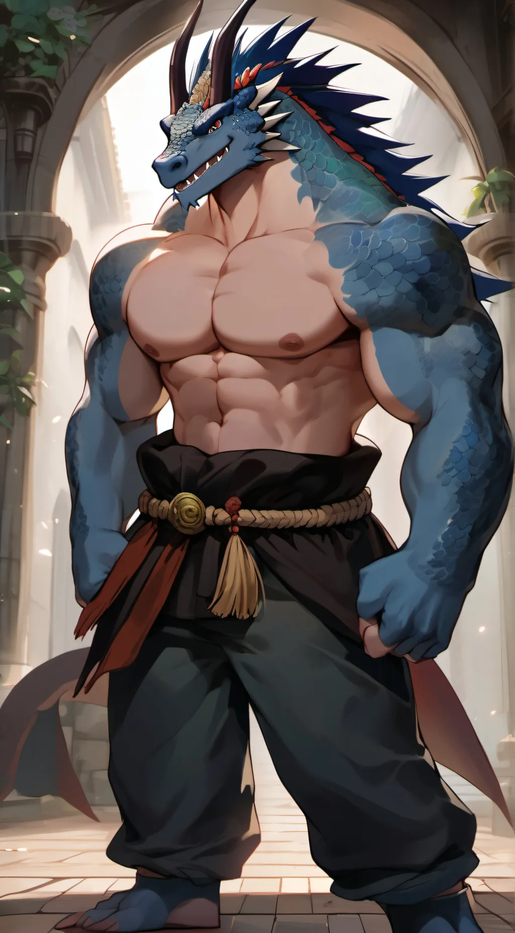 ai character: blue background