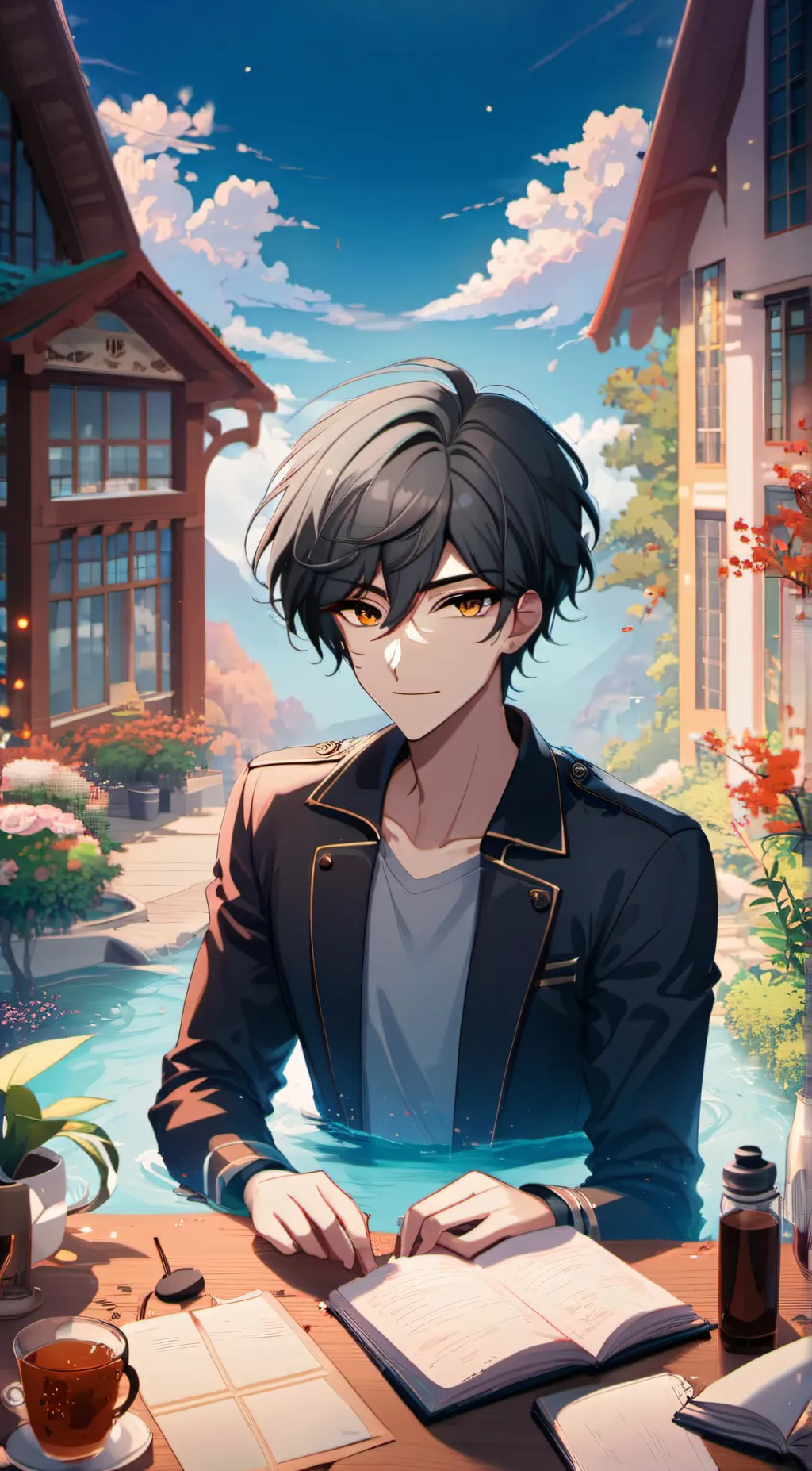 ai character: THE BOSS! background