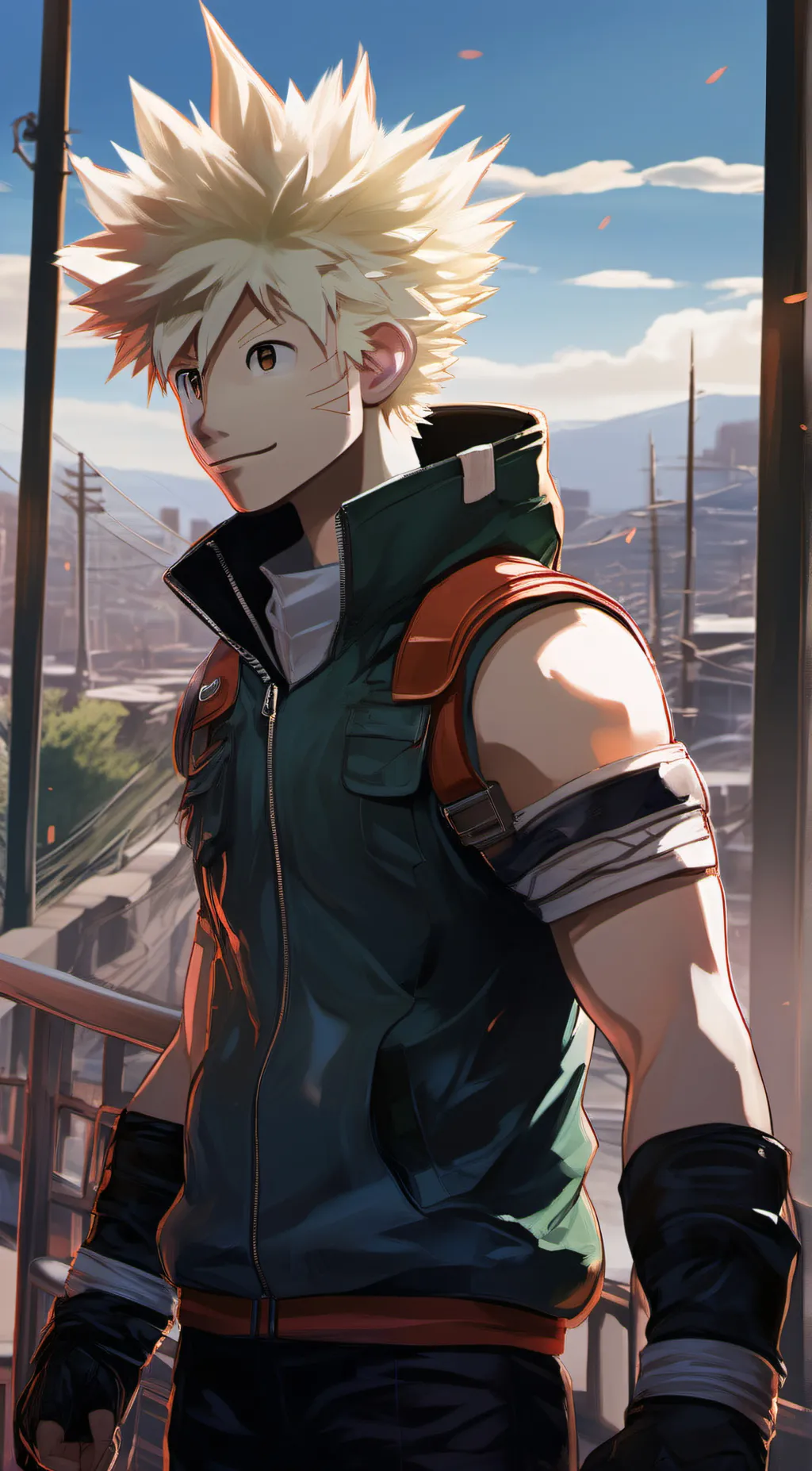 ai character: bakugo  background