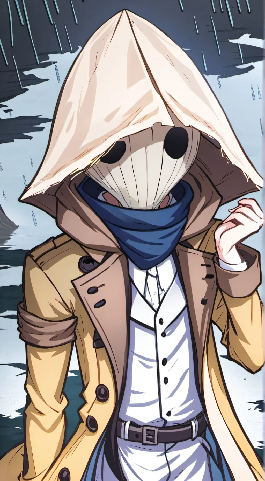 ai character: mono background