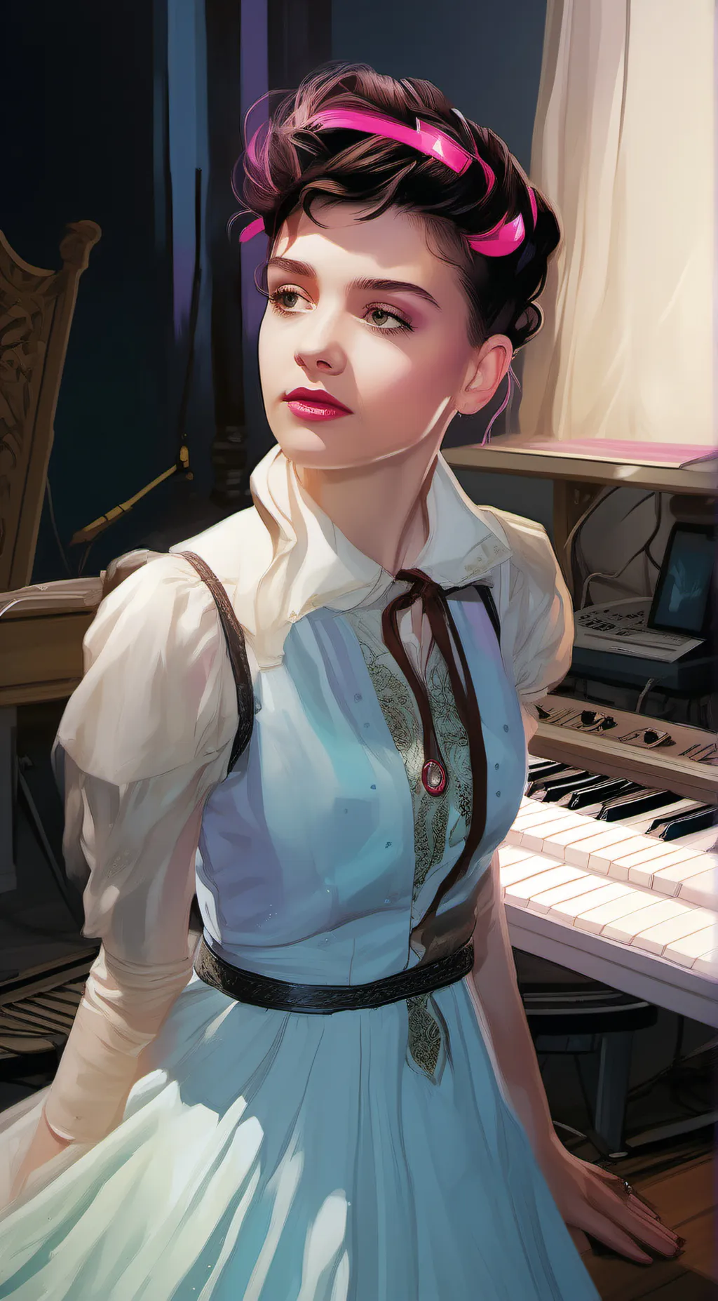 ai character: Apple background