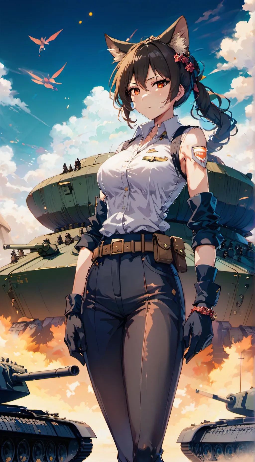 ai character: Rose background