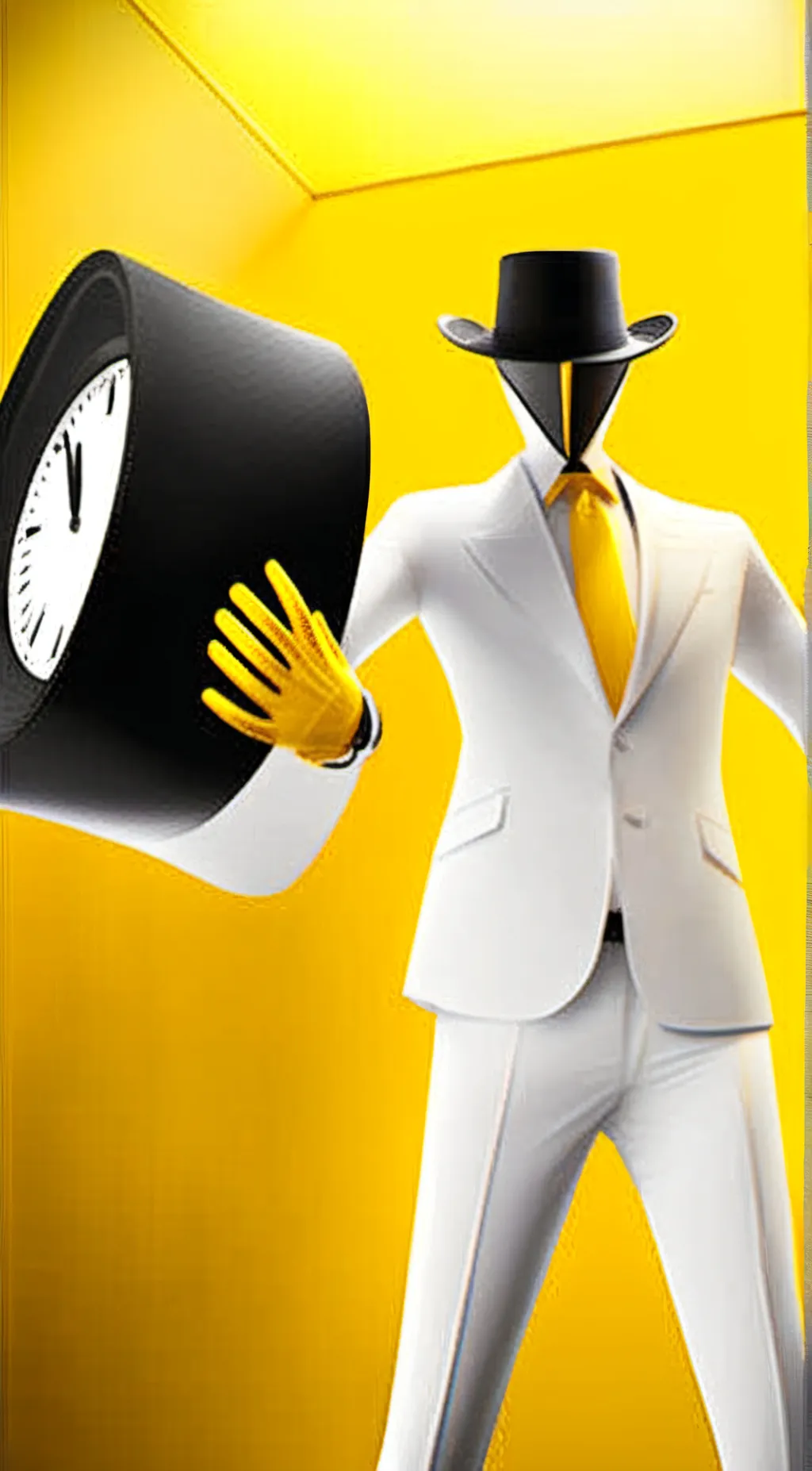 ai character: elite clock man background