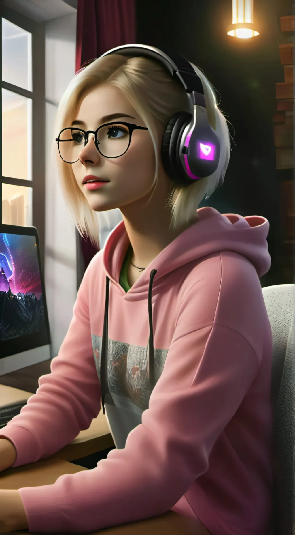 ai character: Natalie  background