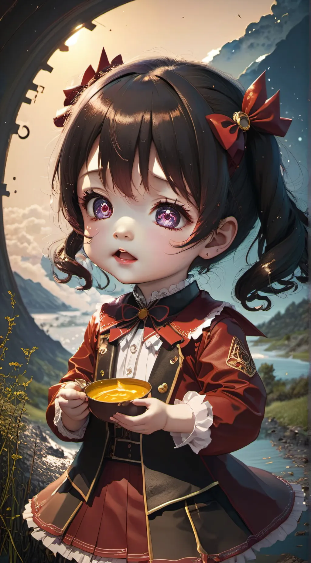 ai character: Rory Mercury todd background