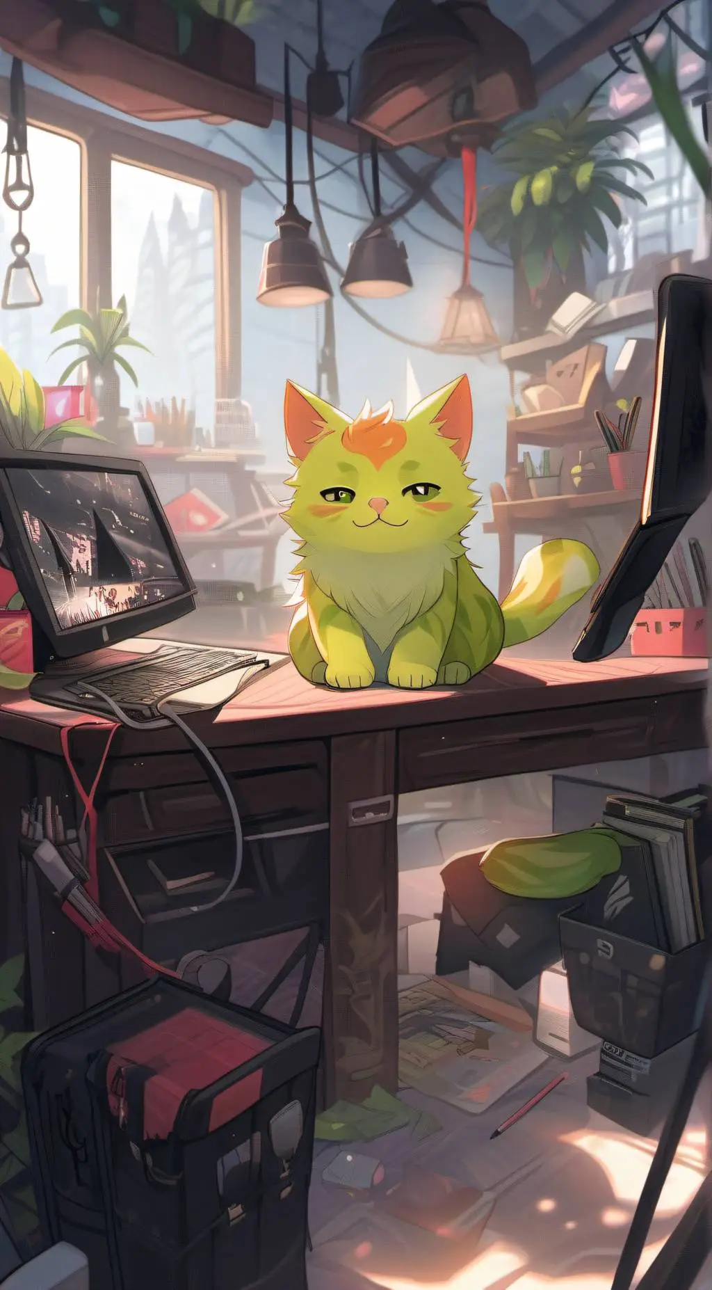 ai character: Caden The Cat background