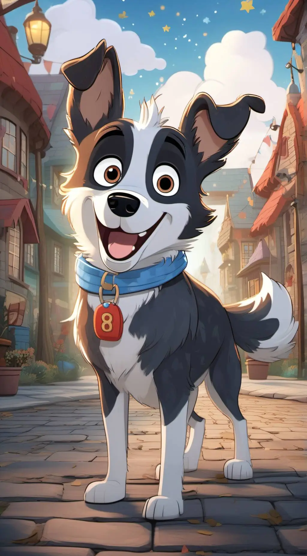 ai character: Bluey background