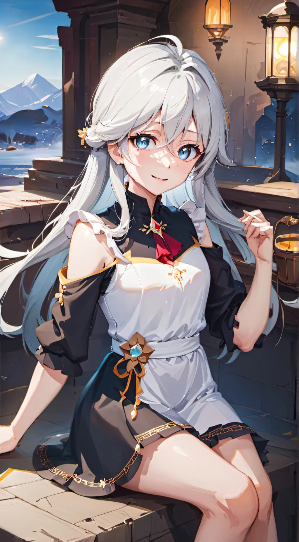 ai character: girl background