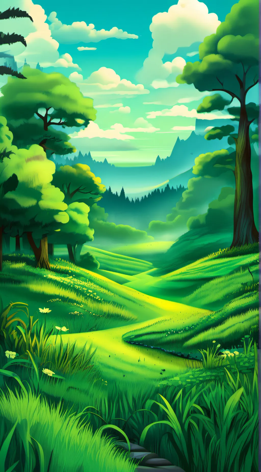 ai character: Holy Grass background