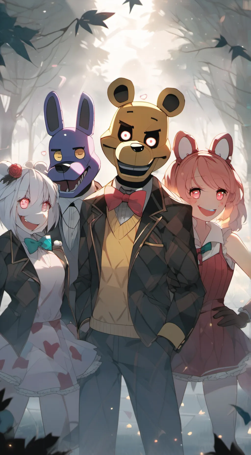 ai character: Foxy and crew  background