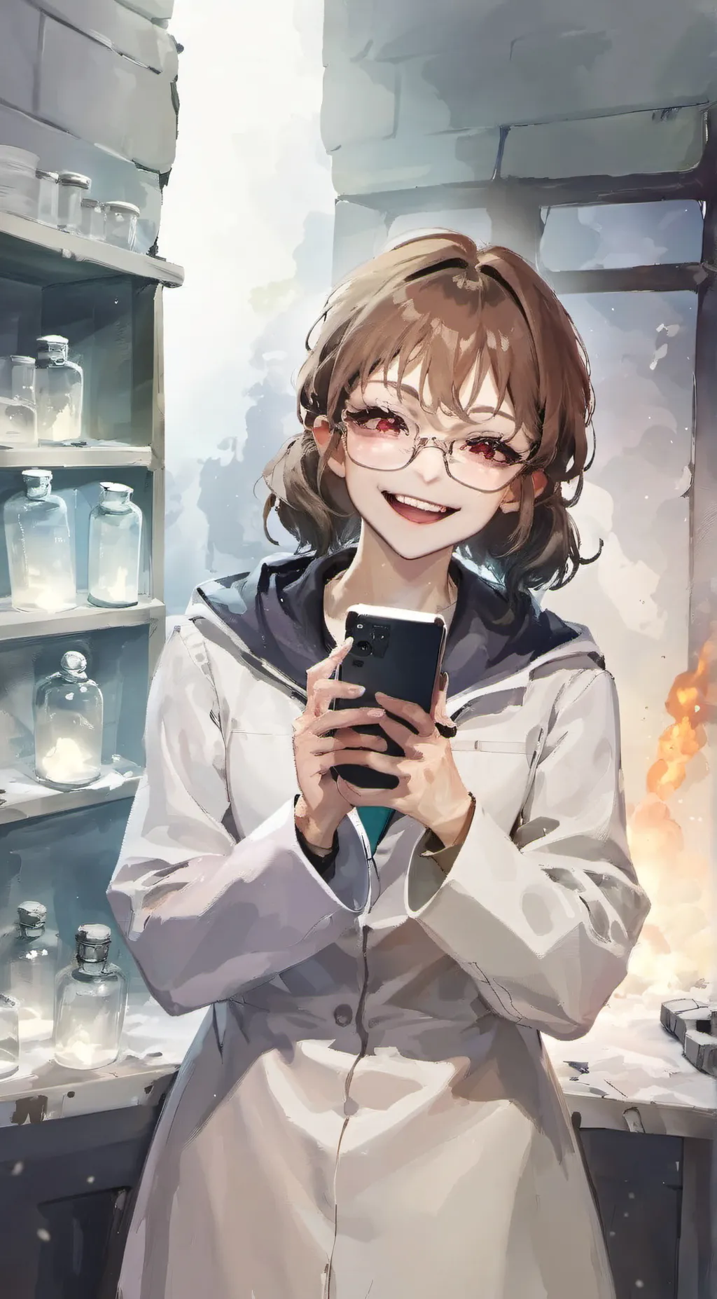 ai character: Evil scientistmaya background