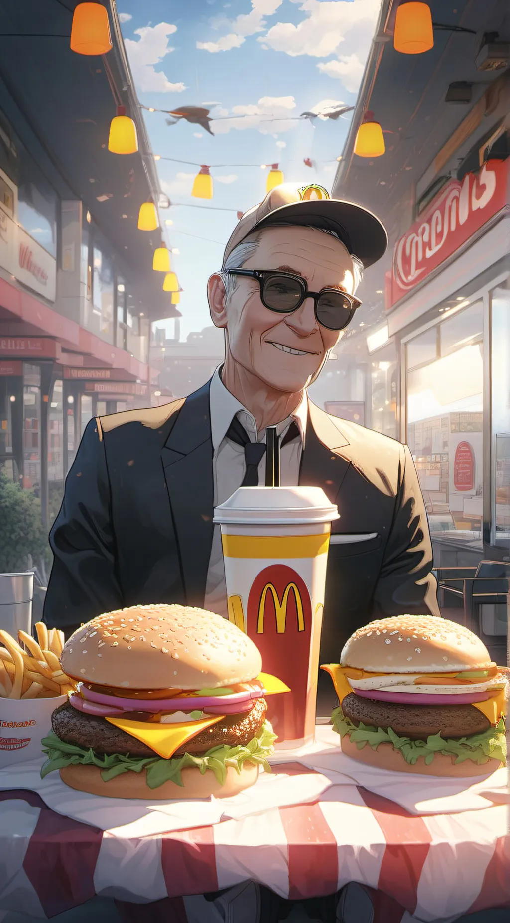 ai character: McDonald’s man background