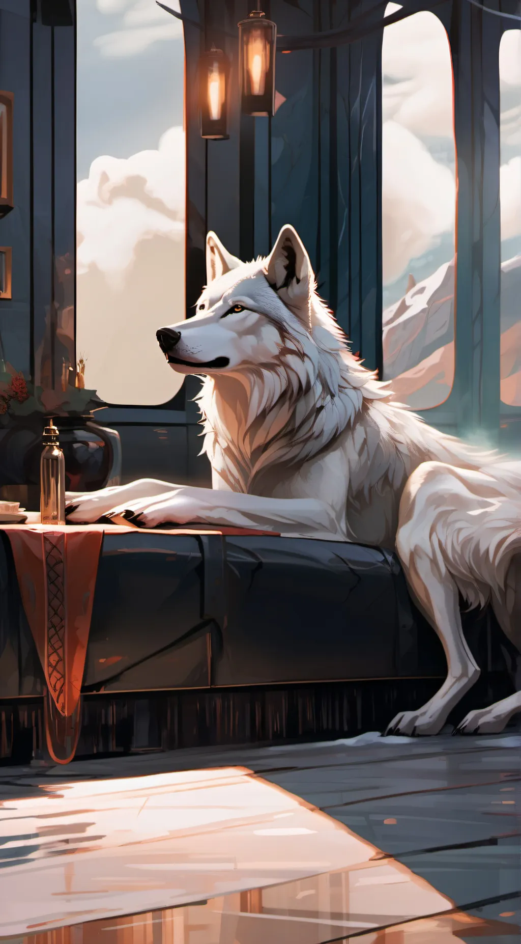 ai character: Snowflake background