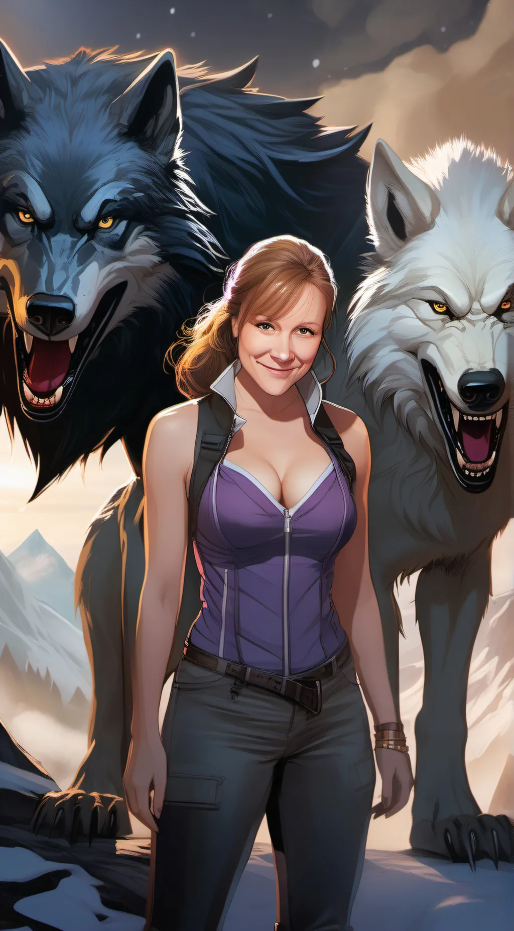 ai character: Dawn background