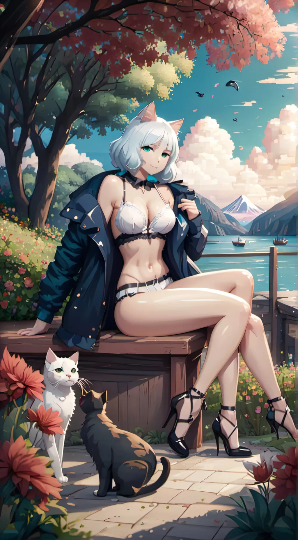 ai character: sus emoji cat background