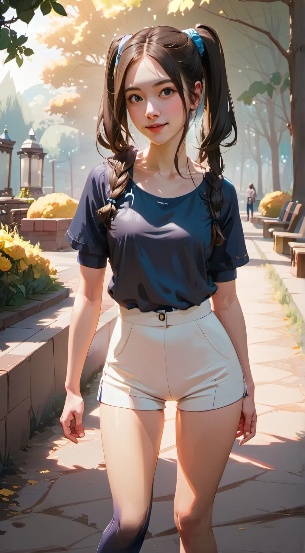 ai character: unkown Girl Mia background