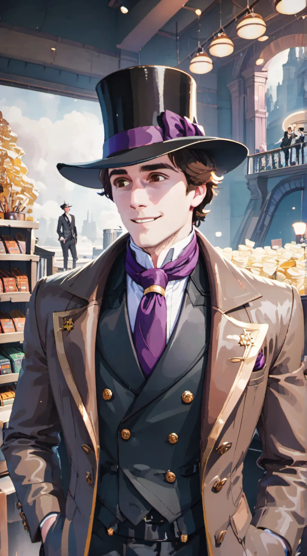 ai character: Wonka background