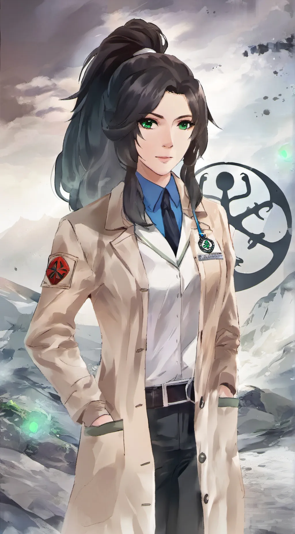 ai character: Ava Smith  background
